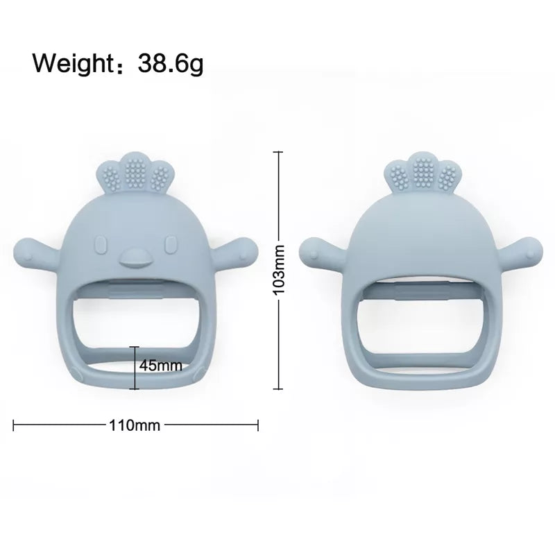 Safe and non-toxic silicone animal teether, an ideal newborn accessory for teething