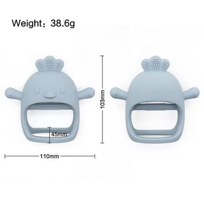 Safe and non-toxic silicone animal teether, an ideal newborn accessory for teething