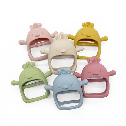 Colorful animal shape silicone teether, a perfect baby gift for soothing and sensory stimulation