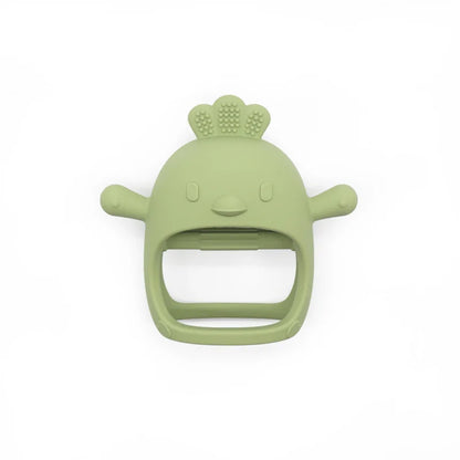 Durable BPA-free silicone teether in a fun animal shape, ideal for baby's oral development