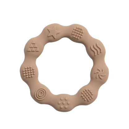 Durable silicone baby teether, withstands vigorous chewing from infants and toddlers