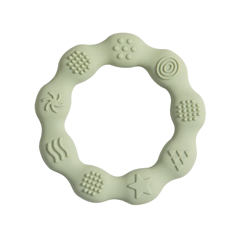 Sensory silicone teether, promotes cognitive and oral development for teething babies