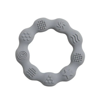 Colorful silicone baby teether, eye-catching design for sensory play and teething