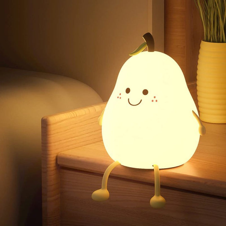 Kids' gentle silicone night light, rechargeable, dimmable, & BPA-free for a soothing nursery.