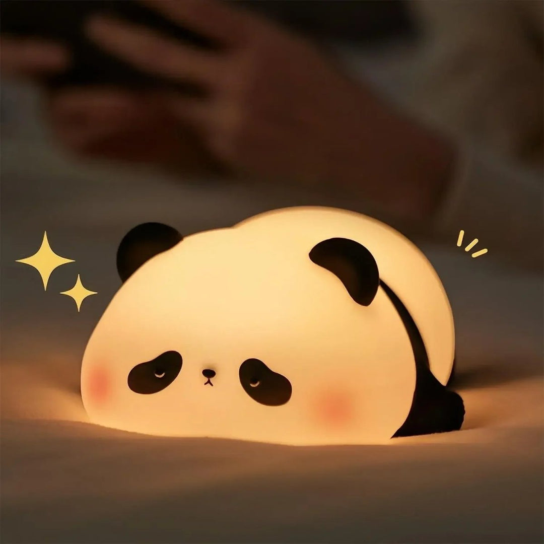 Portable silicone night light, perfect for kids' rooms or travel. Soft, dimmable, gentle glow.