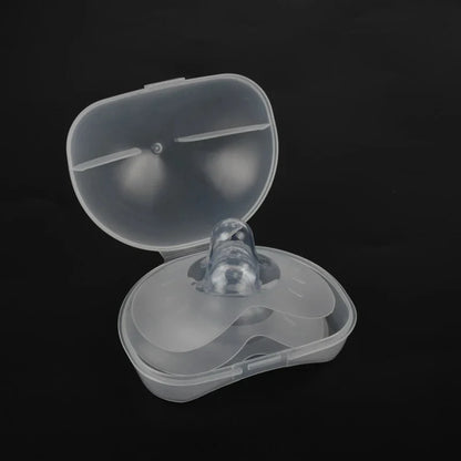 Soft silicone nipple protectors for breastfeeding mothers, 2-pack for nursing comfort and latch aid.