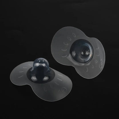 Practical 2-pack of silicone nipple shields, providing gentle protection for breastfeeding_nursing mothers.