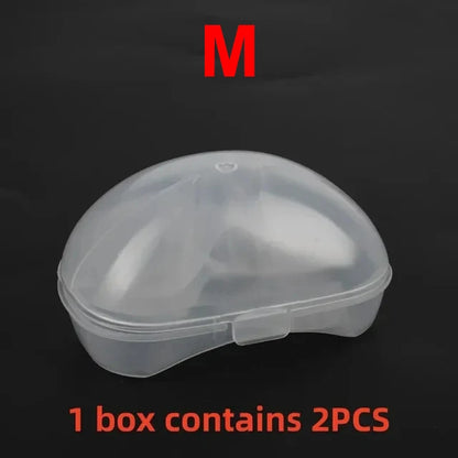 Nursing essentials: a 2-pack of soft silicone nipple shields for comfortable baby feeding and protection.