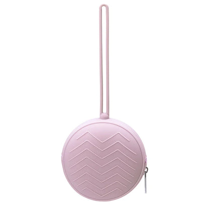 Soft silicone pacifier holder, a safe and non-toxic baby accessory for infants and toddlers during feeding.
