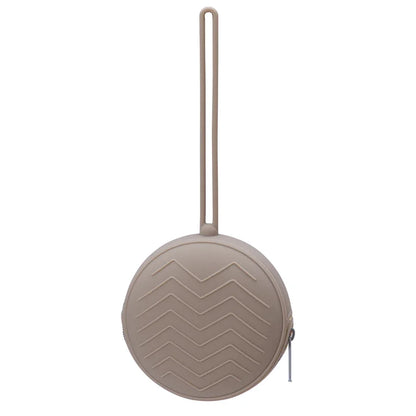 Newborn silicone pacifier holder, compact and lightweight, perfect for early stages of infant feeding.