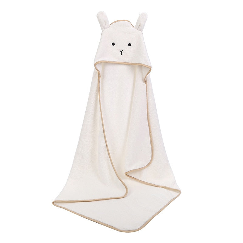 Bamboo hooded baby bath & beach towel, a practical and soft essential for sensitive new baby skin.
