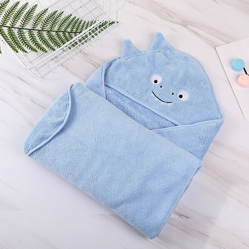 Unisex hooded towel for baby, absorbent bamboo fiber, a must-have for bath time and beach adventures.