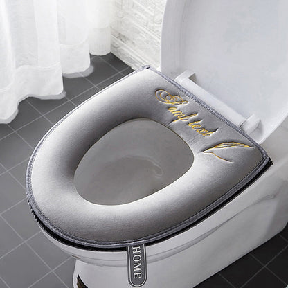Soft universal toilet seat cover with zipper and handle for potty training comfort