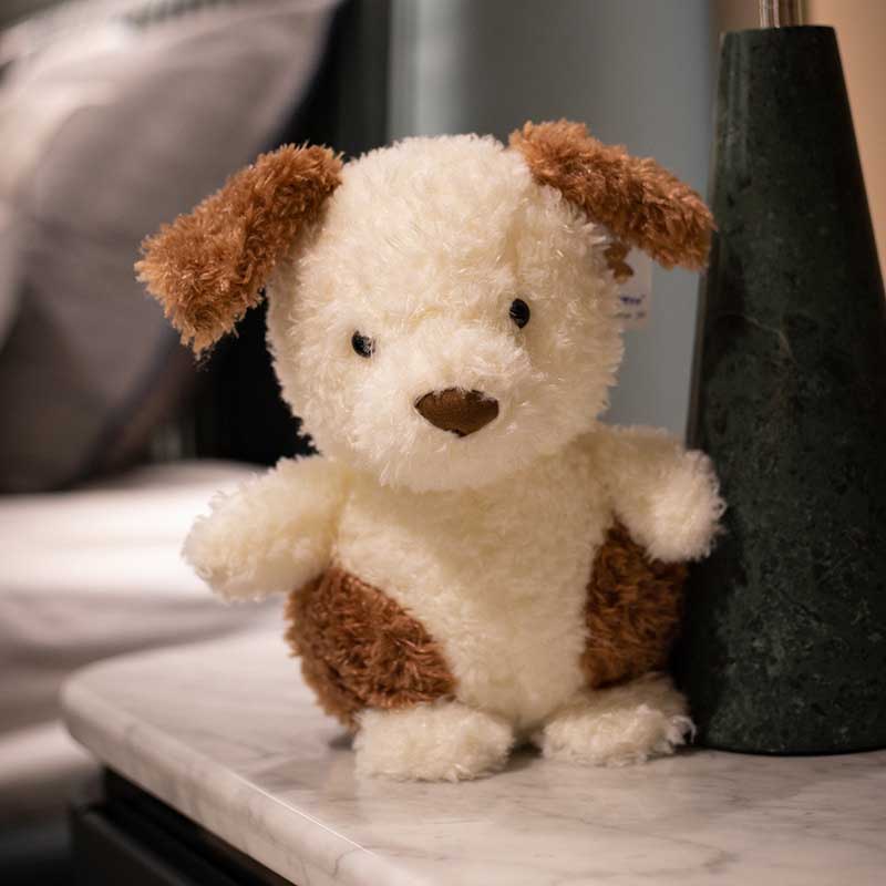 Collection of colorful soft animal plush toys, comfort pillows for kids and nursery decor
