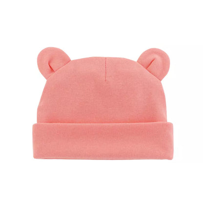 Softest baby cotton beanie, gentle newborn headwear for sensitive skin, 0-12 months.