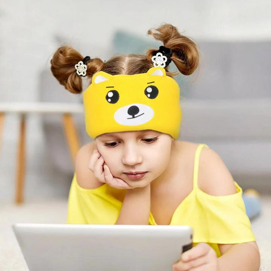 Soft wireless headband headphones for kids, cute design, safe listening level