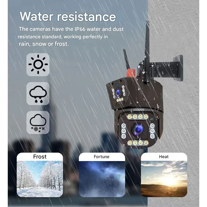 4K PTZ solar security camera with night vision, 360° pan/tilt, remote access & smart surveillance.