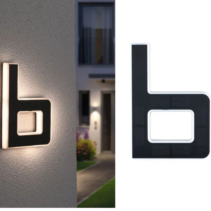 Bright illuminated house number, solar powered, great for driveways and homes.