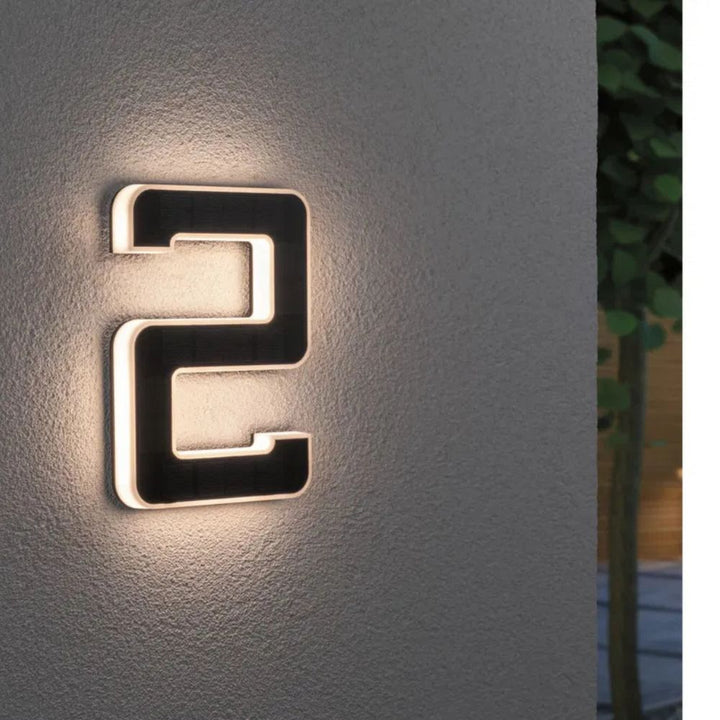Easy install solar house number sign, bright illumination for your driveway.