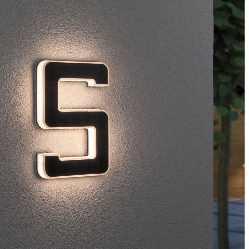 Automatic solar house number light, ensuring clear visibility for your address.