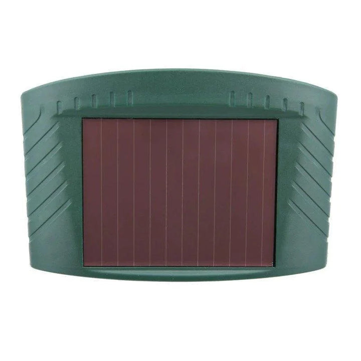 Humane yard defense: solar-powered ultrasonic animal repellent for outdoors.