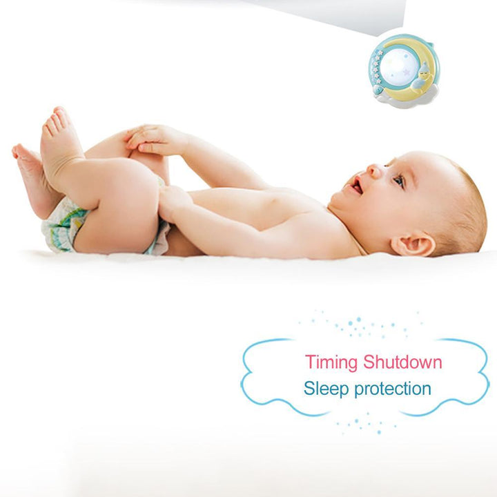 Musical Crib Mobile for newborns, features rotating rattles, soothing music, and a captivating light show.