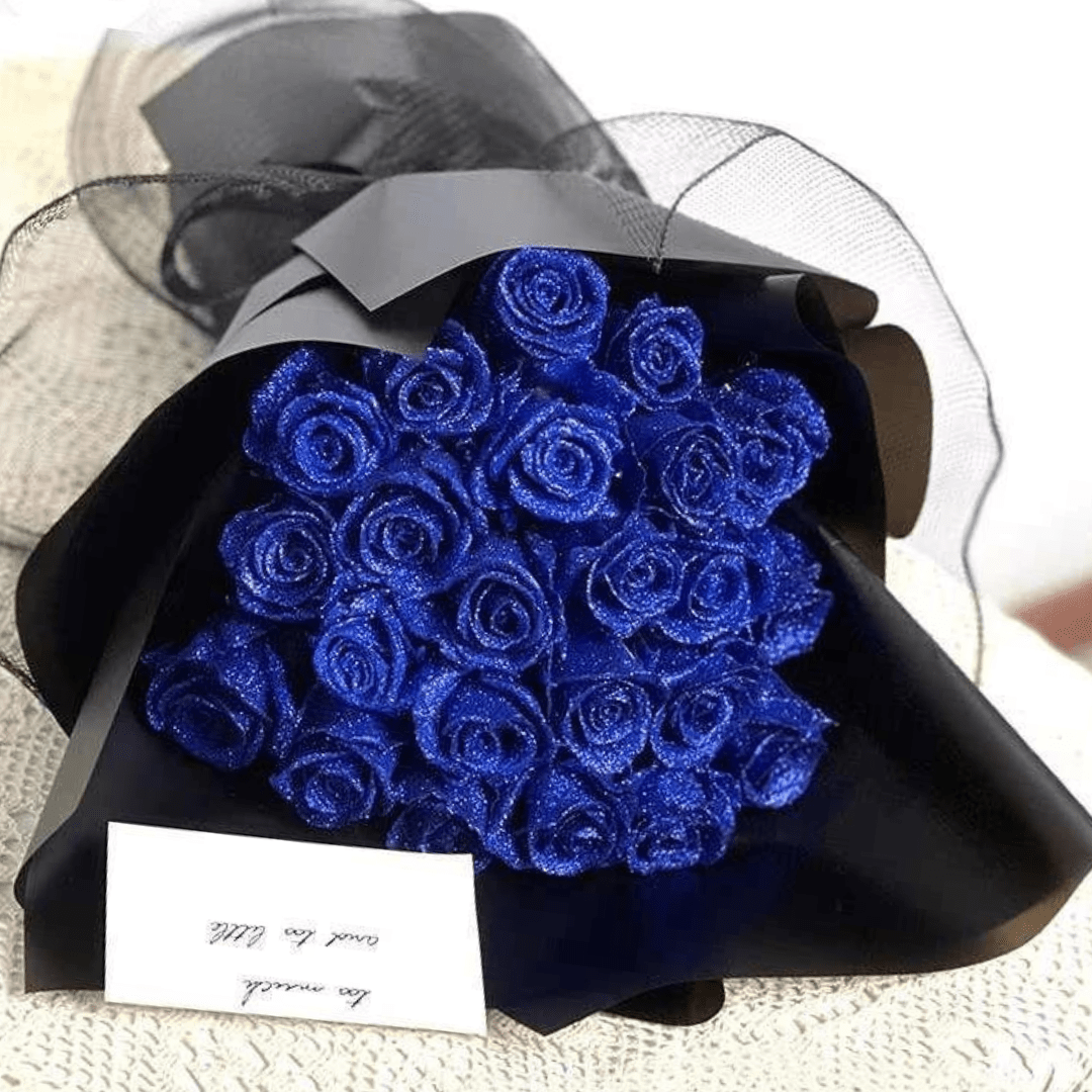 Beautiful glitter eternal rose, a stunning decorative accent and romantic gift for any special celebration.