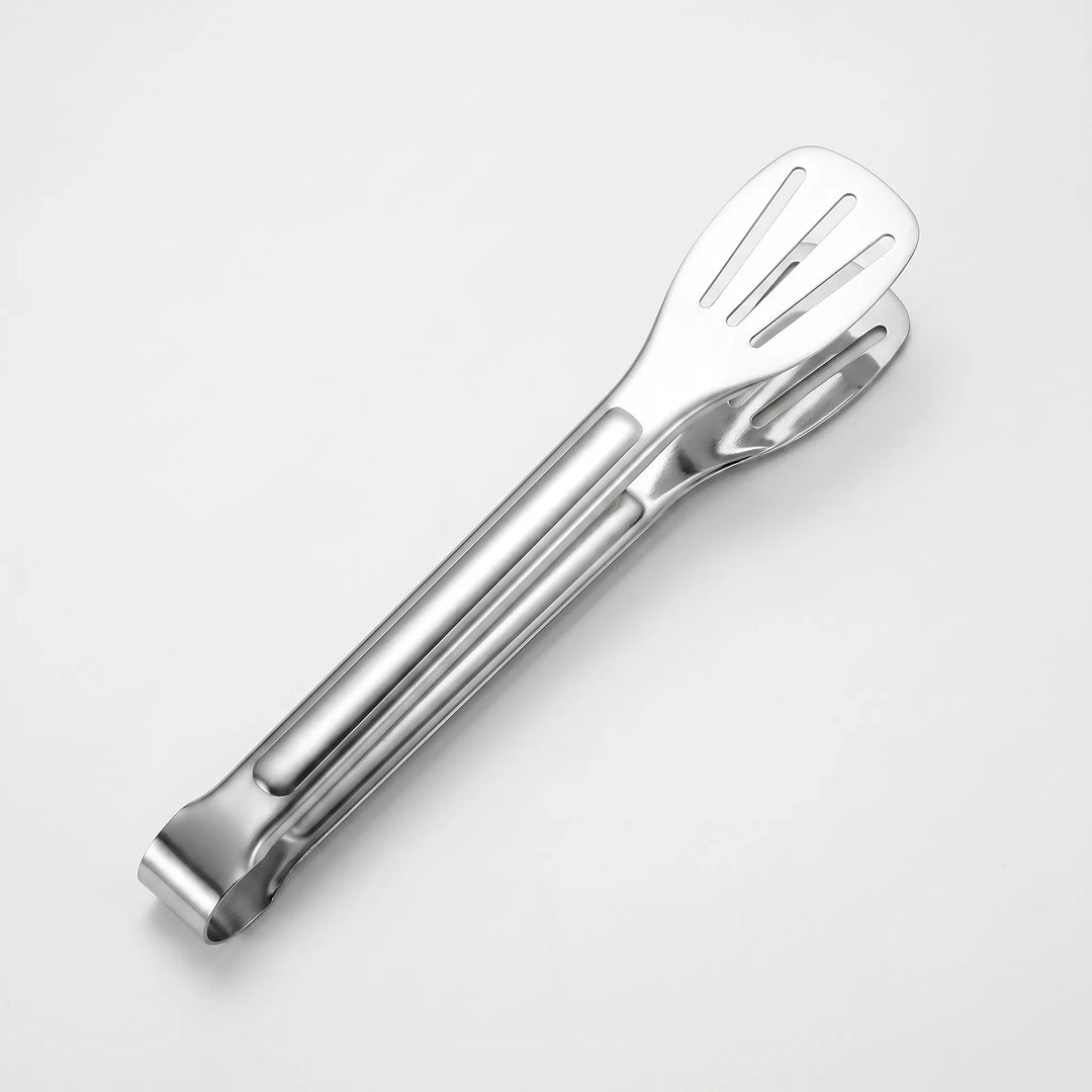 Versatile stainless steel cooking tongs for grilling, serving, & kitchen tasks. Ergonomic design, easy to clean.