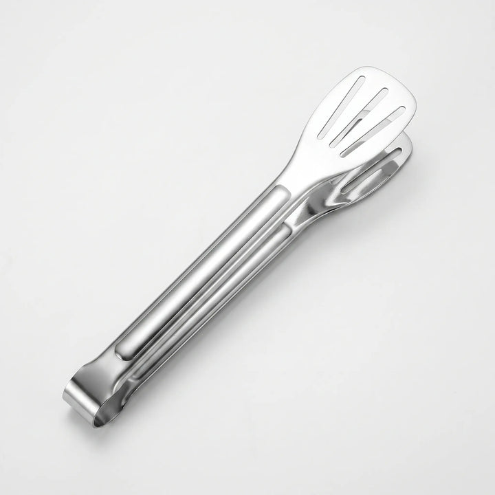 Versatile stainless steel cooking tongs for grilling, serving, & kitchen tasks. Ergonomic design, easy to clean.