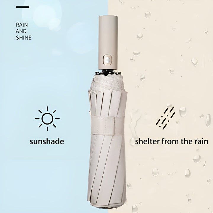 Durable StormShield travel umbrella, weather-resistant frame for strong wind & rain.