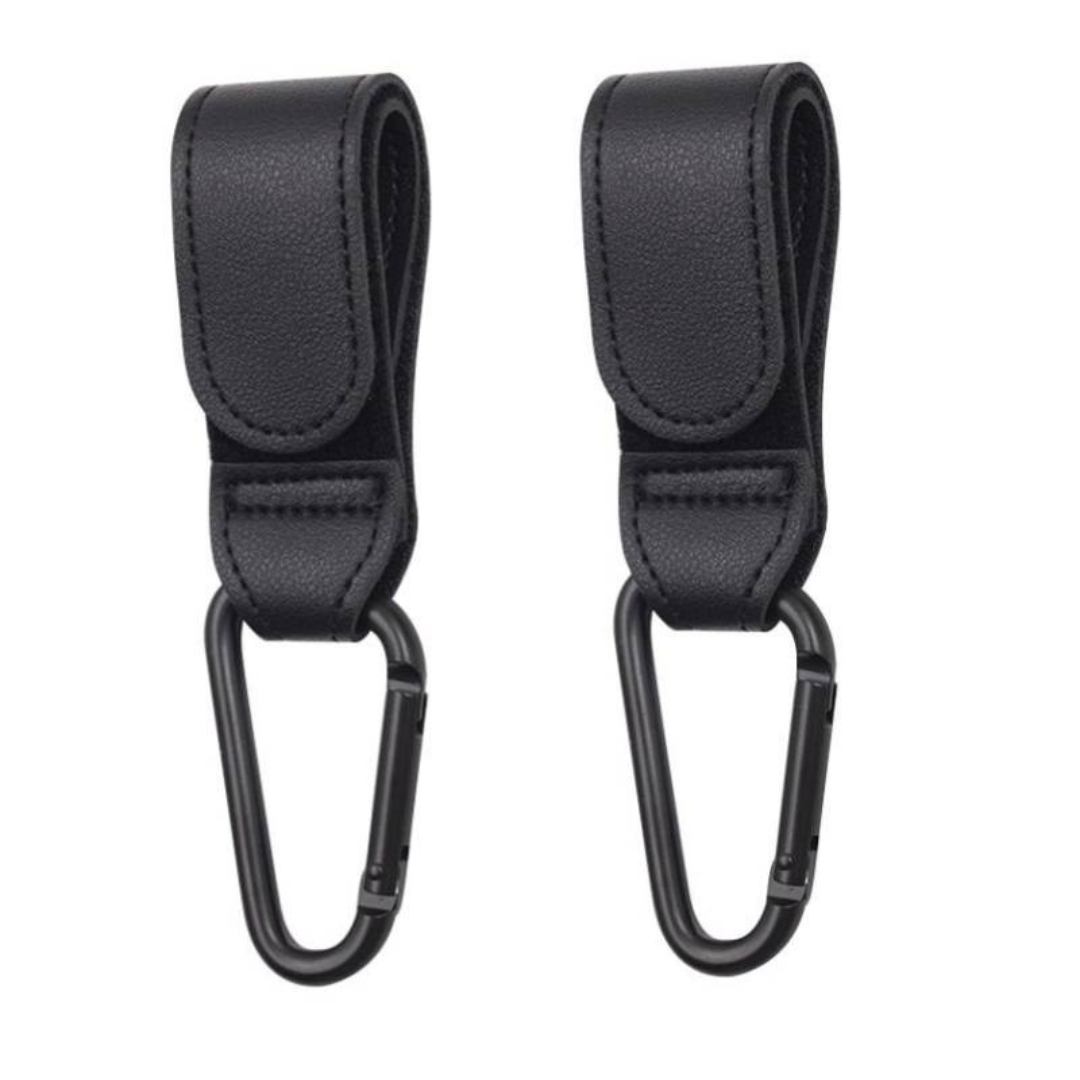 Stroller hook set for baby bags and essentials, designed for easy attachment to any stroller.