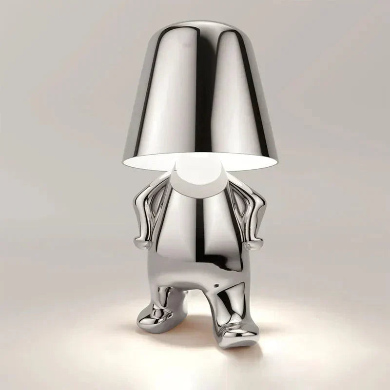 Contemporary LED table lamp, dimmable, cordless, great for atmospheric home decor.