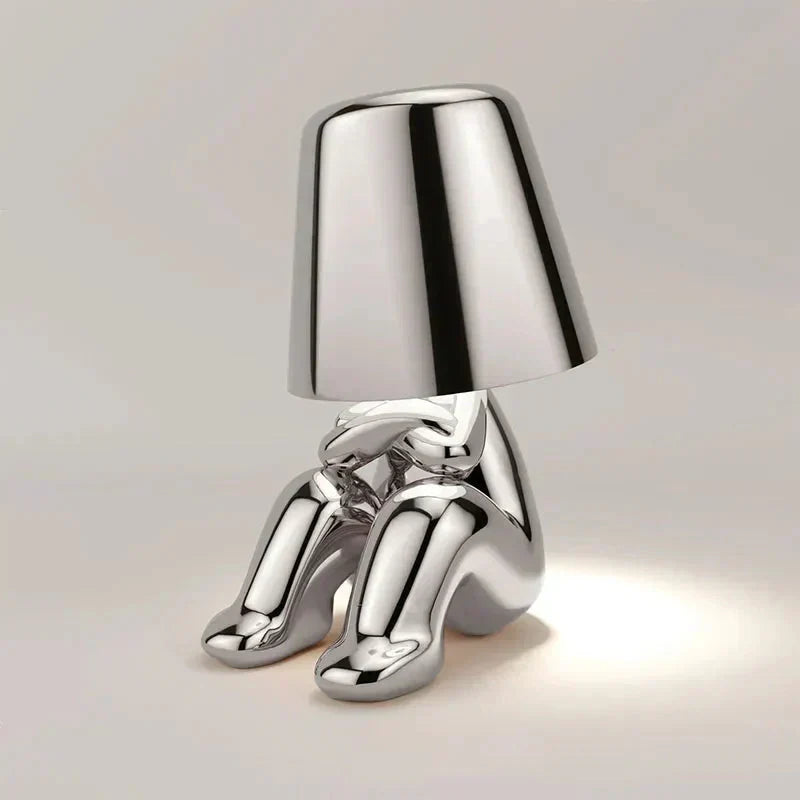 Atmospheric LED lamp, dimmable, cordless, rechargeable, enhances any living space.