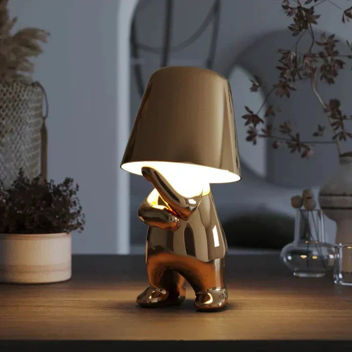 Stylish rechargeable LED table lamp, dimmable, ideal for cozy mood lighting.