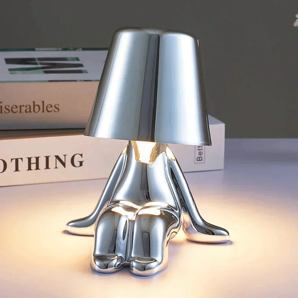 Portable dimmable LED lamp, rechargeable, offers flexible mood lighting solutions.