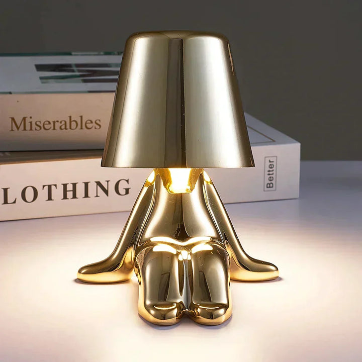 Atmospheric dimmable LED lamp, cordless, creates a serene ambiance in any room.