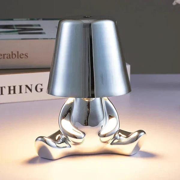 Modern dimmable LED table lamp, rechargeable, ideal for accent and mood lighting.
