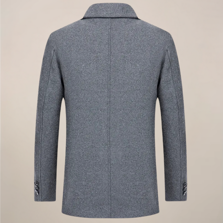 Classic men's button-up jacket, versatile for smart casual layering in fall and winter.