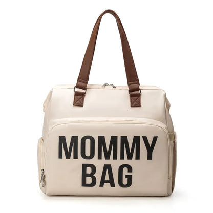 Stylish polyester diaper backpack for moms, large capacity, grey, for baby essentials and travel