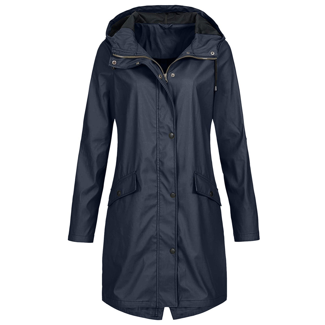 Stylish women's all-season raincoat, water-resistant & lightweight, perfect for travel & everyday wear.