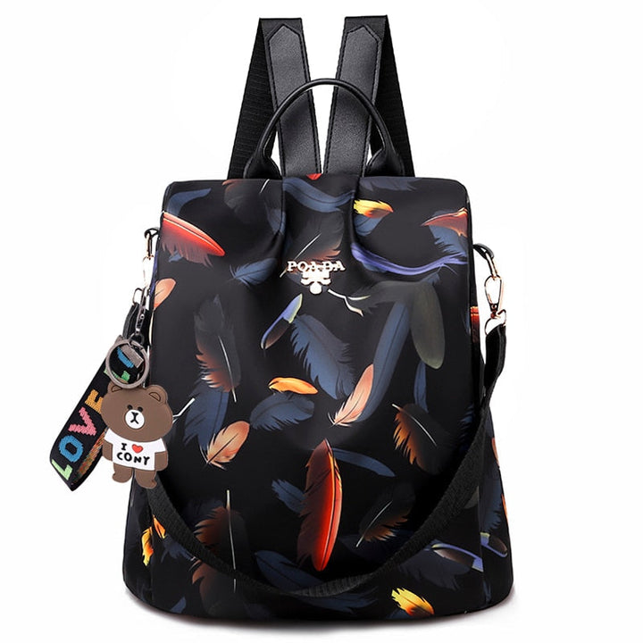 Secure anti-theft women's travel backpack, perfect for urban exploration and worry-free trips.
