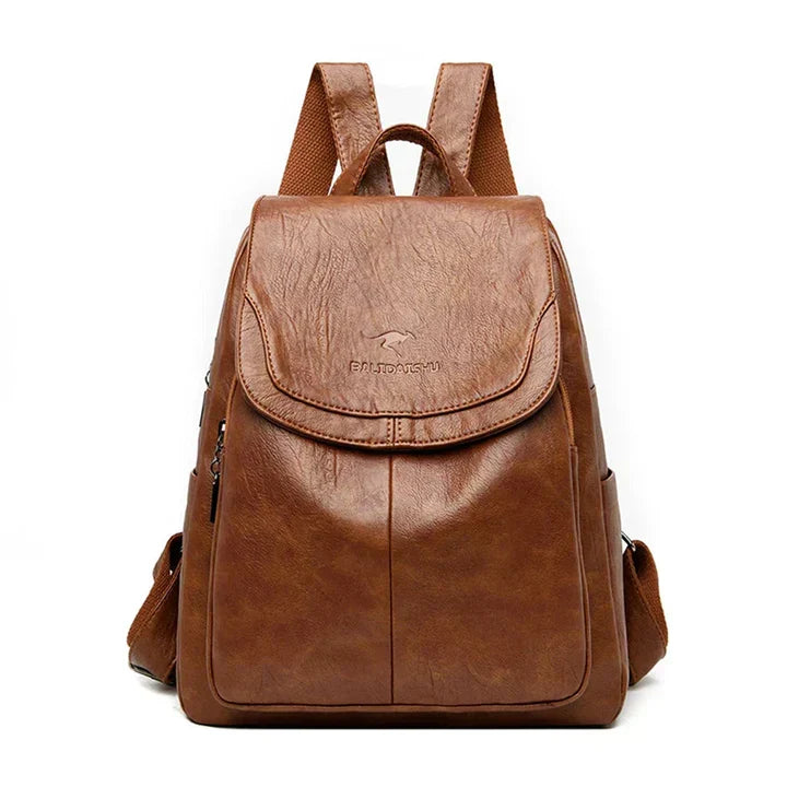 Stylish women's daily use flap backpack with elegant design & durable materials. Perfect for commute.
