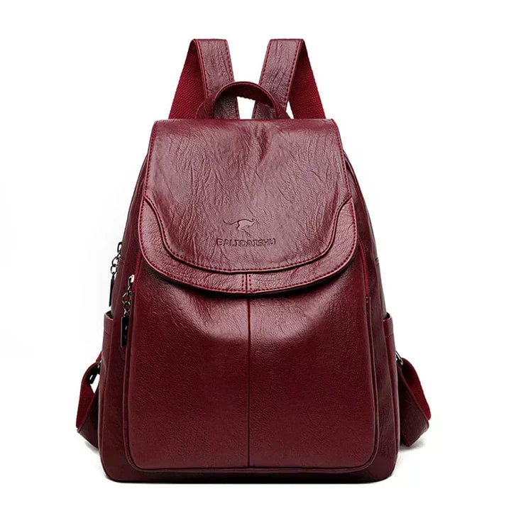 Fashionable women's flap backpack, chic accessory for travel & daily urban adventures. Sleek & versatile.