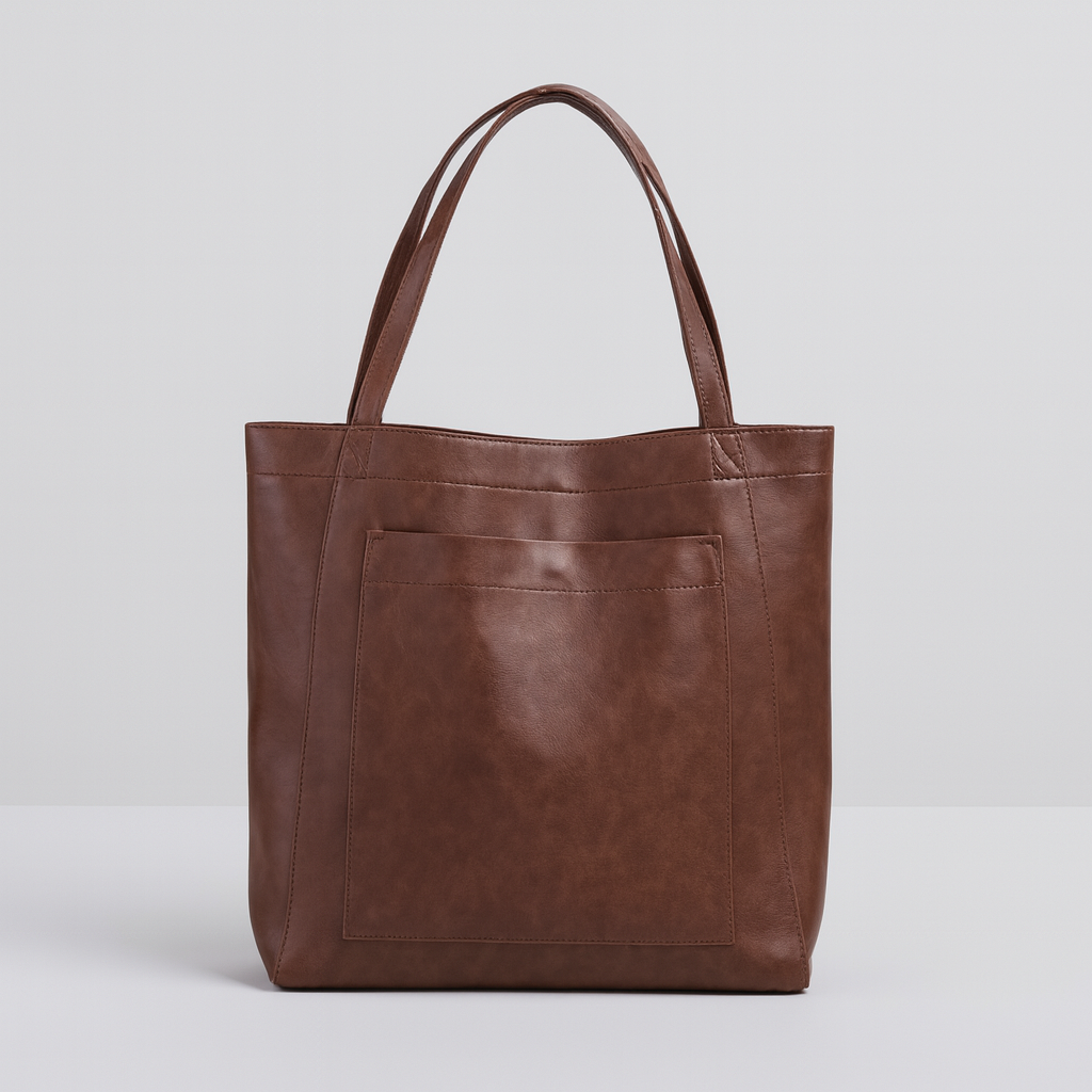 Spacious women's large tote shoulder bag with a handy exterior pocket. A versatile everyday accessory & stylish work bag.