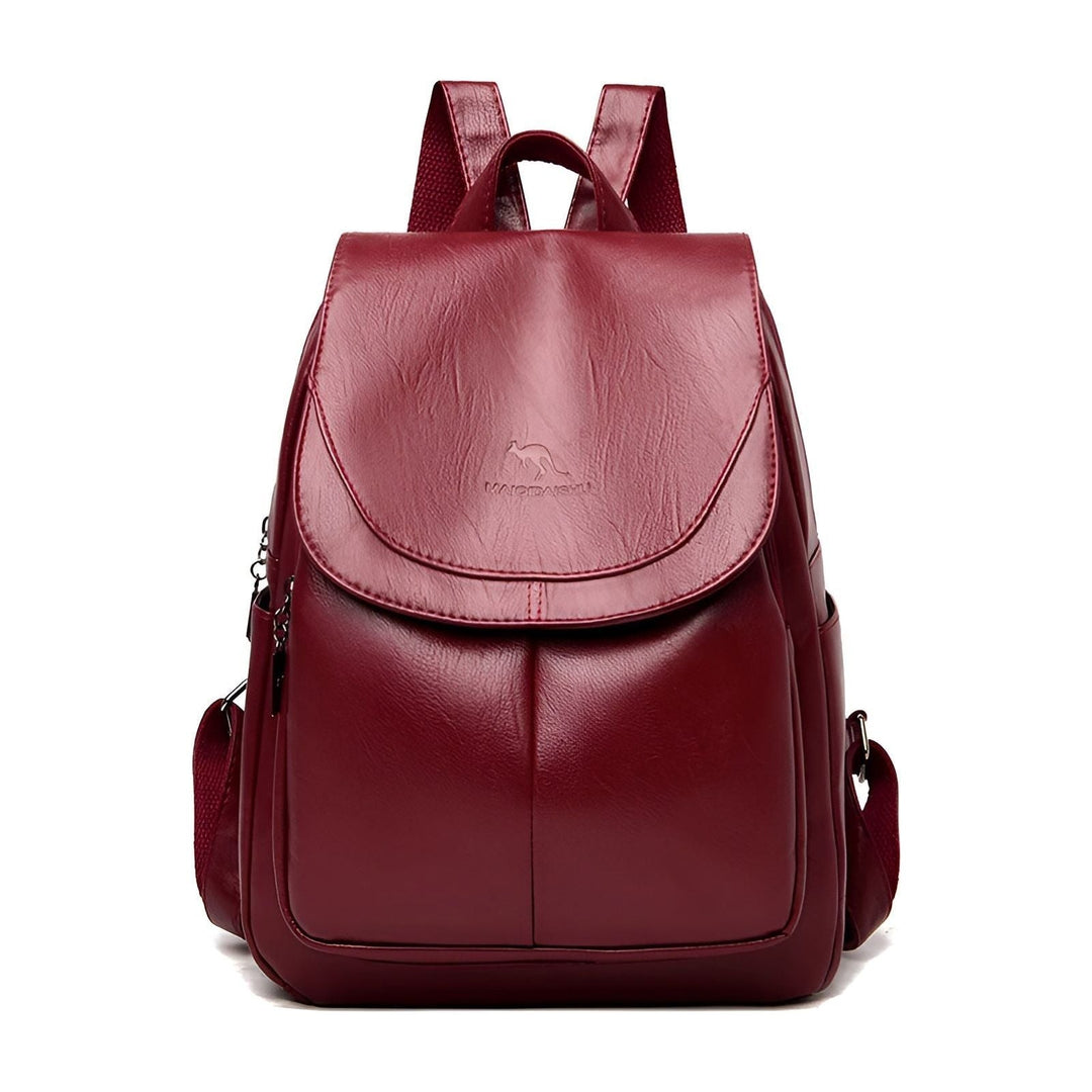 Elegant ladies leather rucksack for daily use, ideal as a stylish office fashion backpack. Waterproof and comfortable.