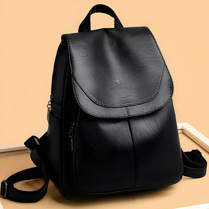 Versatile women's stylish leather rucksack, perfect for daily use, office, or travel. A waterproof fashion backpack.