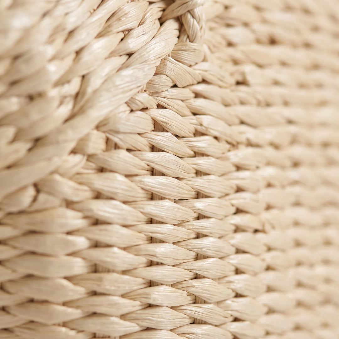 Large woven beach tote bag for women, ideal for summer vacation. Stylish and spacious carryall for all essentials.