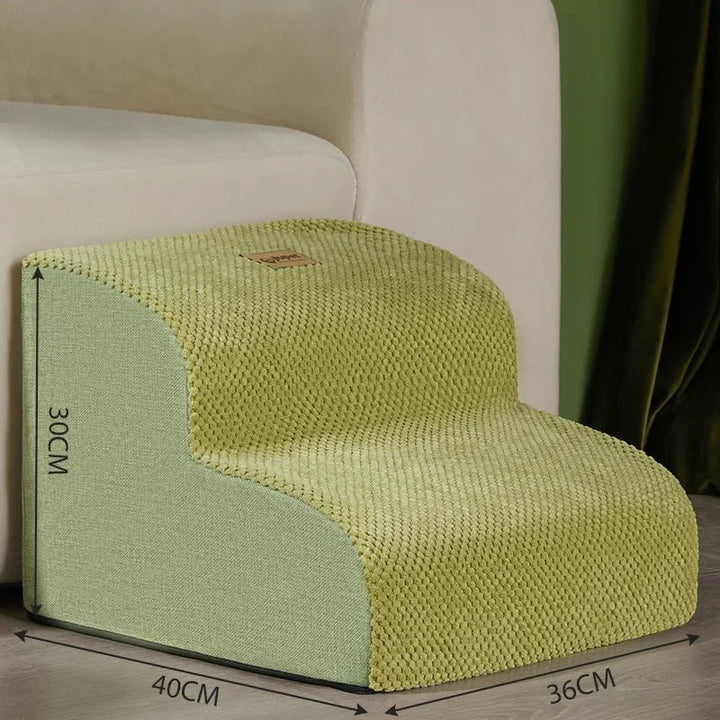 Pet stairs for elderly dogs: memory foam comfort & support for joint health, anti-slip.
