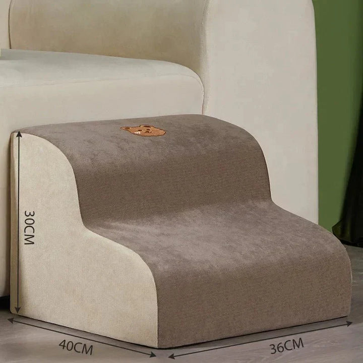 Joint support memory foam dog stairs for easy furniture access, great for pet care.