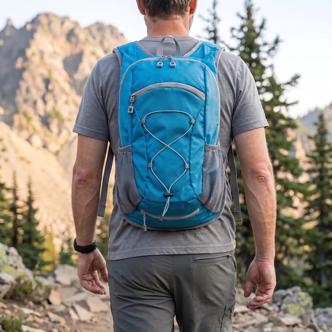 Tactical hiking backpack for outdoor adventures, camping, and travel. Durable military-style gear for men.